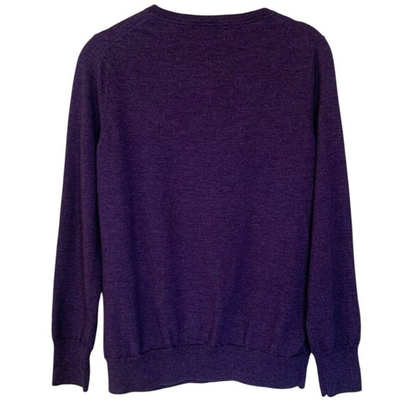 Banana Republic Extra Fine Marino Blend Cardigan Womens Size XL Purple Pockets - Picture 2 of 7